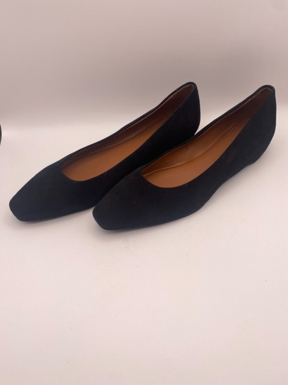 Aquatalia Womens Black Marcella Suede Waterproof Flats Sz 10.5